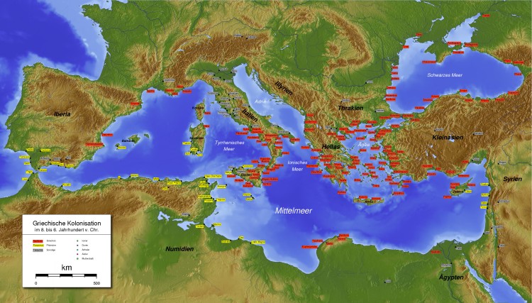Ancient Greece (Antike Griechen).  Wikimedia Commons.